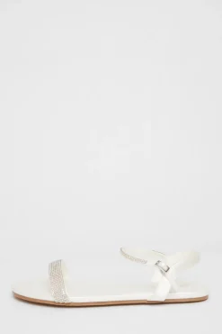 Quiz Sandals|Holiday Shoes>Diamante Flat Sandals