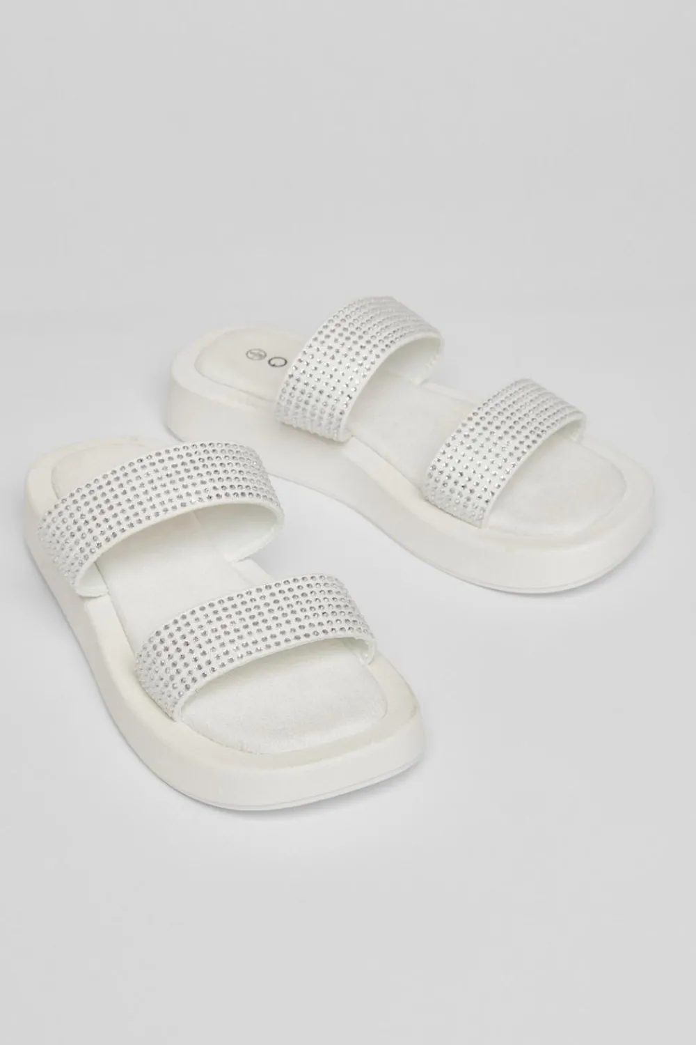 Quiz Sandals|Holiday Shoes>Diamante Flatform Sandals