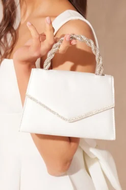 Quiz Wedding Accessories|Bride To Be>Diamante Twist Handle Bag