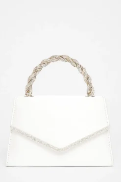 Quiz Wedding Accessories|Bride To Be>Diamante Twist Handle Bag