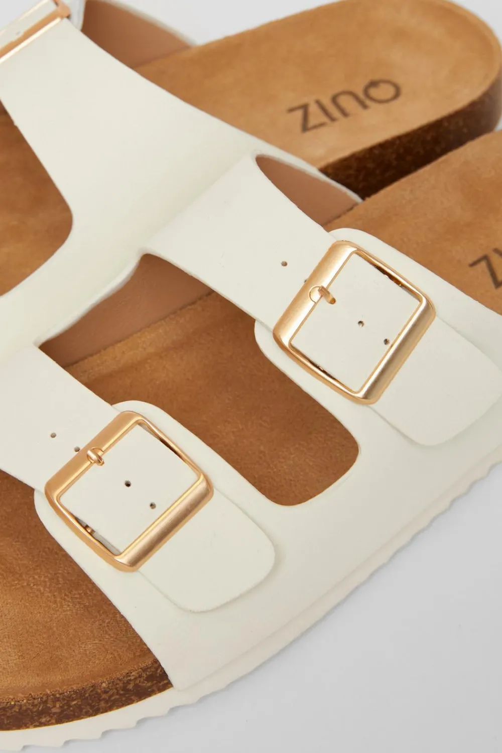 Quiz Sandals|Holiday Shoes>Double Buckle Flat Sandals
