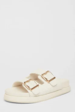 Quiz Sandals|Holiday Shoes>Double Buckle Flat Sandals