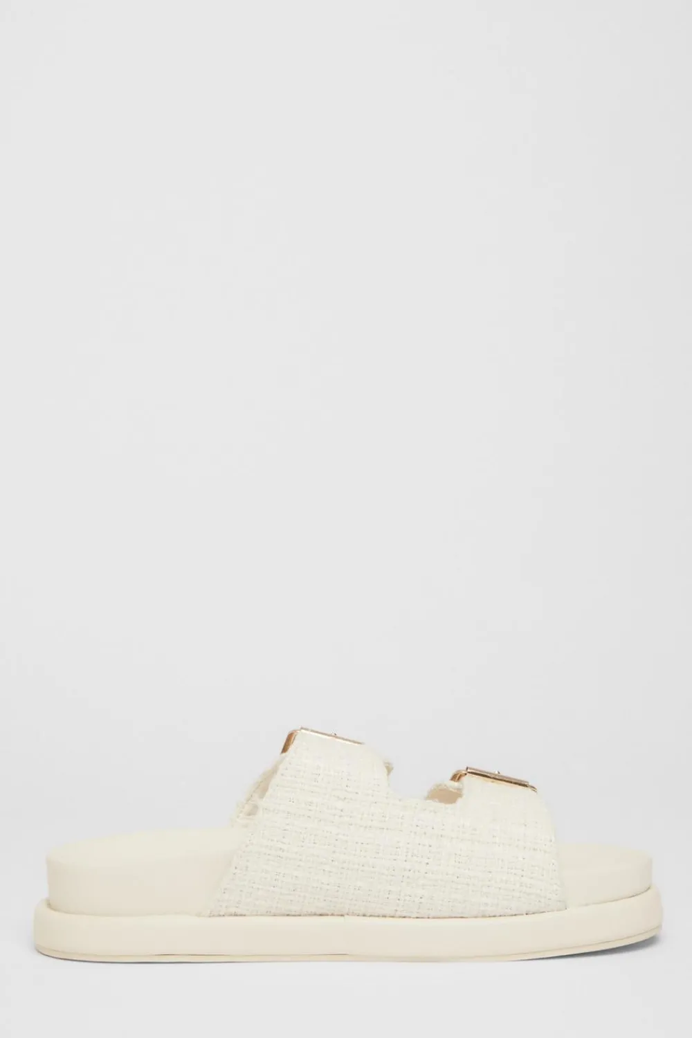 Quiz Sandals|Holiday Shoes>Double Buckle Flat Sandals