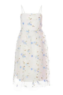 Quiz Day At The Races|Christening Guest>White Embroidered Floral Midi Dress
