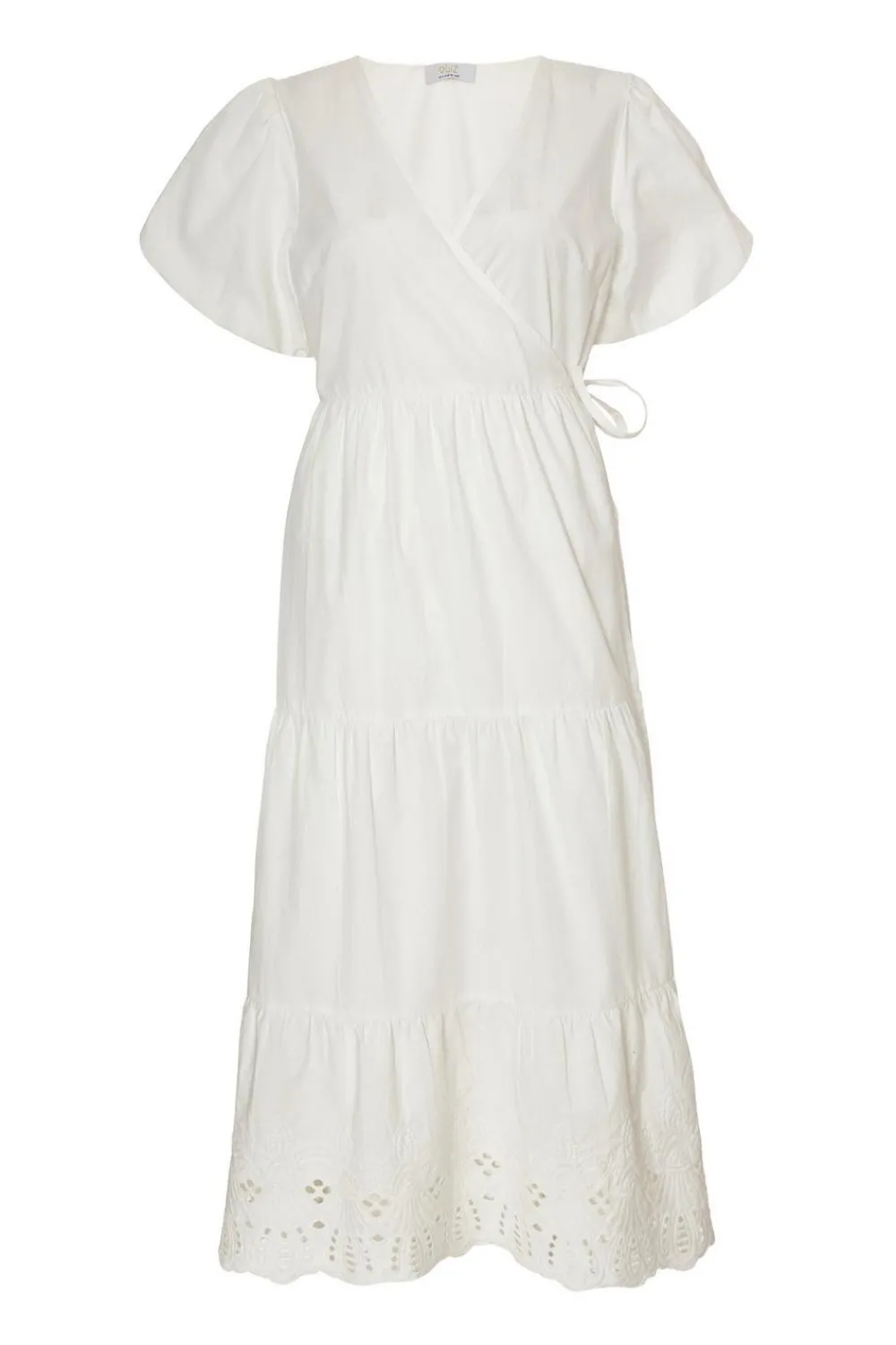 Quiz Summer Clothes|Holiday>White Embroidered Hem Midaxi Dress