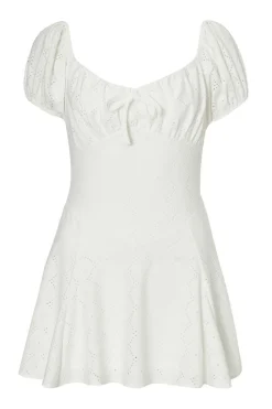 Quiz Playsuits|Summer Clothes>White Embroidered Milkmaid Playsuit