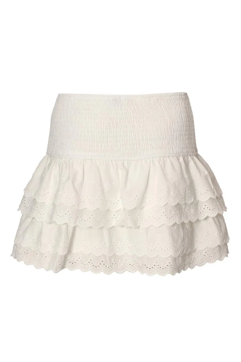 Quiz Summer Clothes|Skirts>White Embroidered Mini Skirt