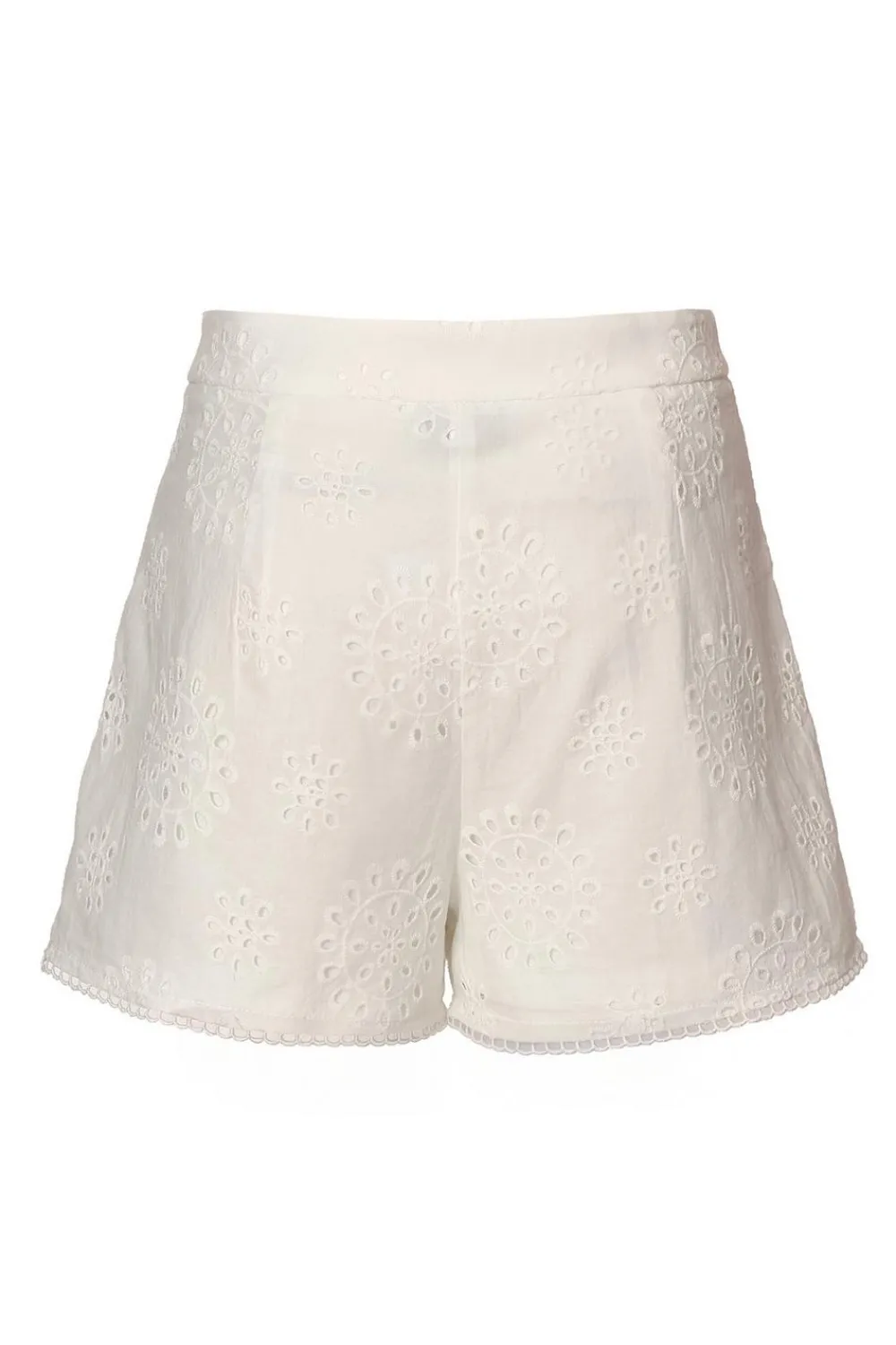 Quiz Summer Clothes|Shorts>White Embroidered Shorts