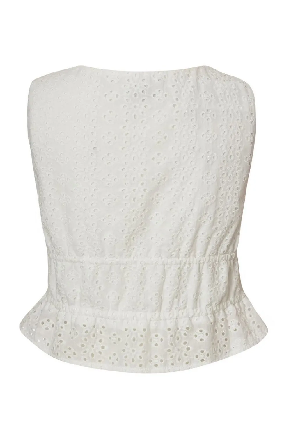 Quiz Summer Tops|Day Tops>White Embroidered Tie Front Top