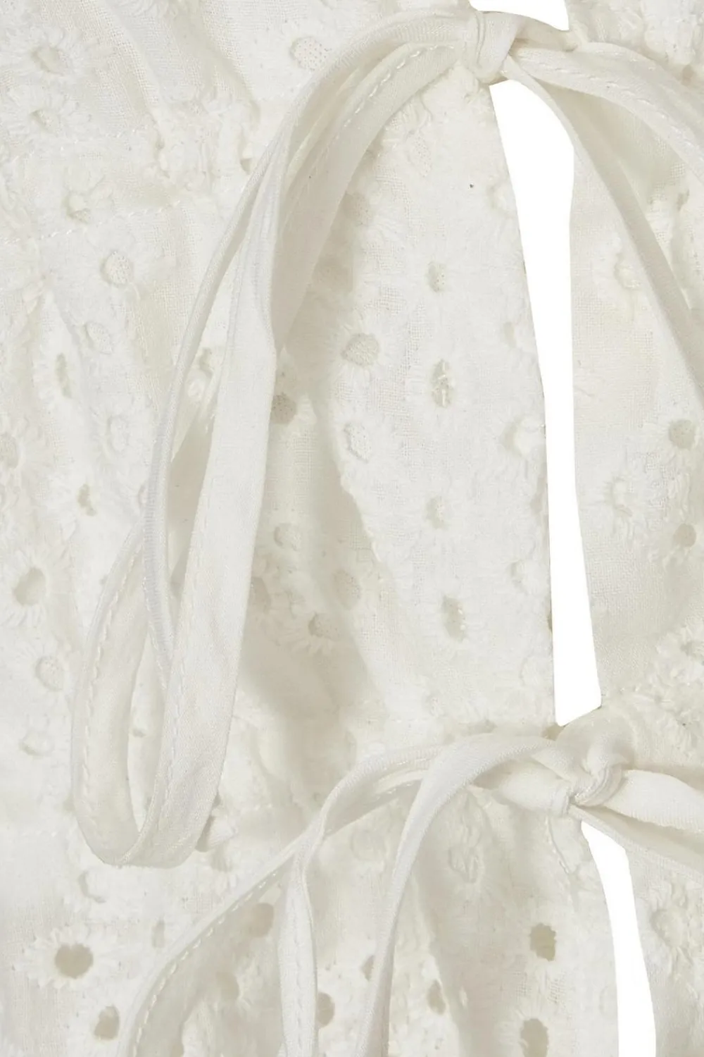 Quiz Summer Tops|Day Tops>White Embroidered Tie Front Top