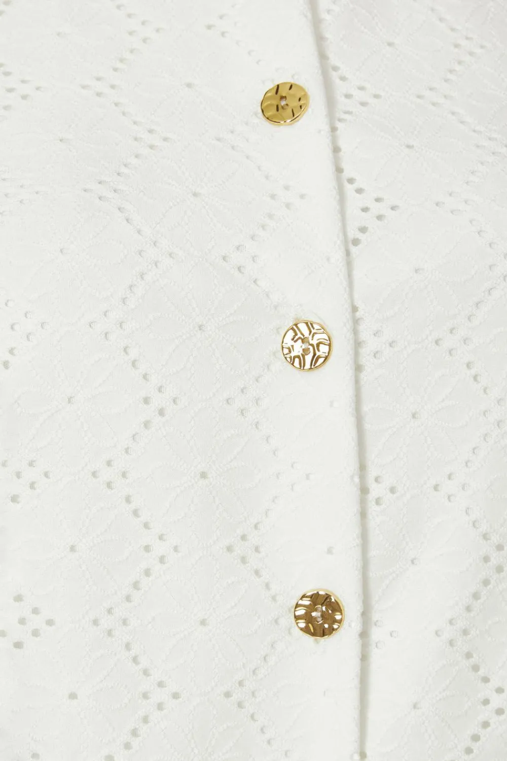 Quiz Waistcoat|Summer Tops>White Embroidered Waistcoat