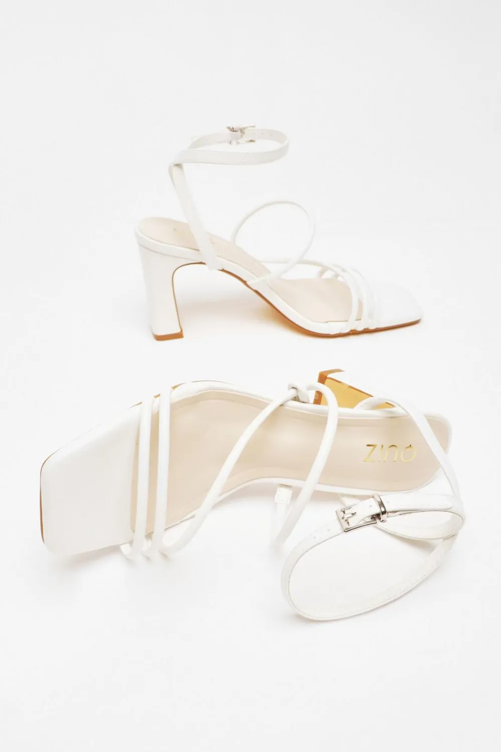 Quiz Shoe & Bag Sets|Sandals>Faux Leather Block Heeled Sandals