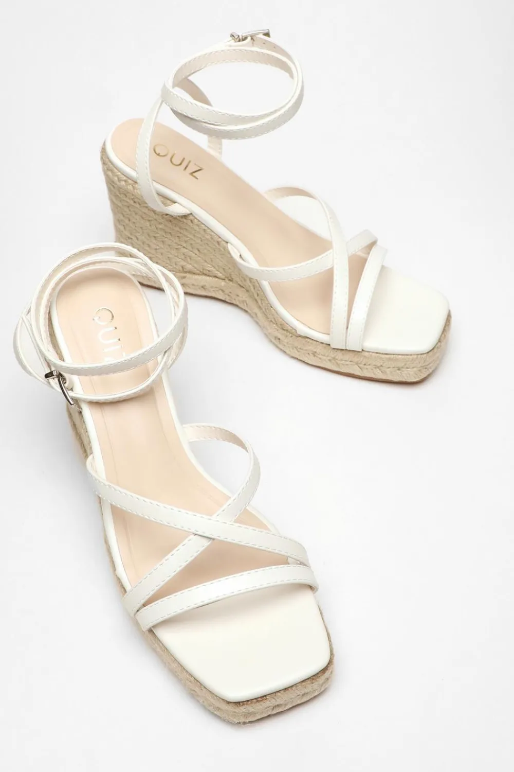 Quiz Wedges|Holiday Shoes>Faux Leather Strappy Wedges