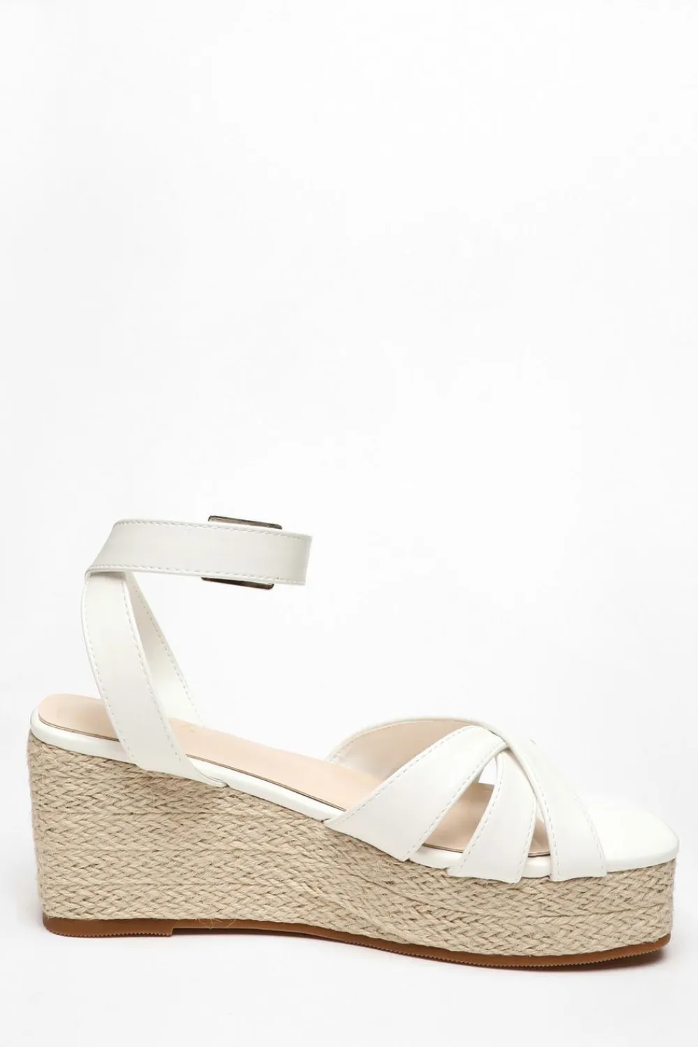 Quiz Wedges|Sandals>Faux Leather Strappy Wedges