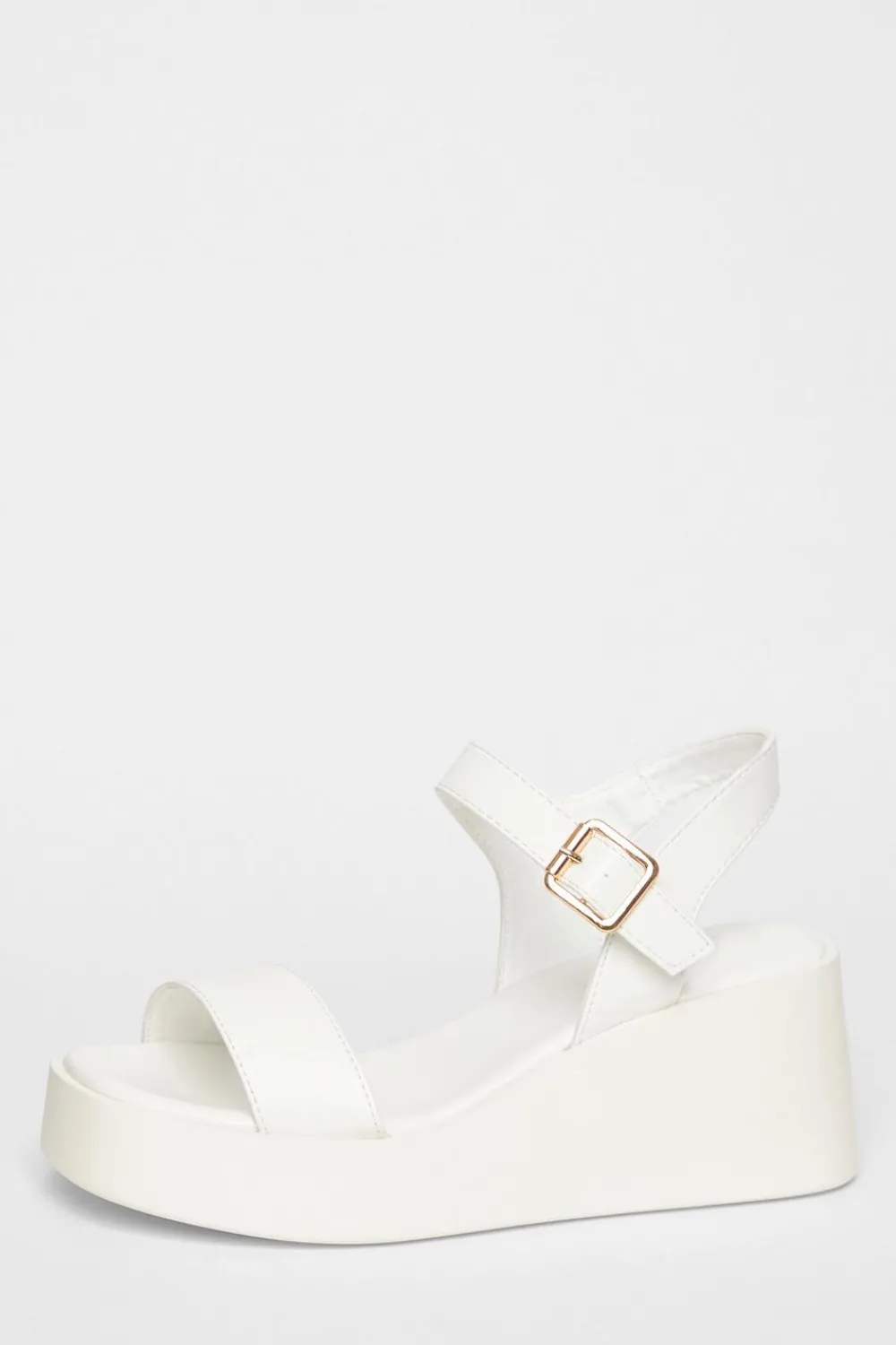 Quiz Sandals|Holiday Shoes>White Faux Leather Wedges