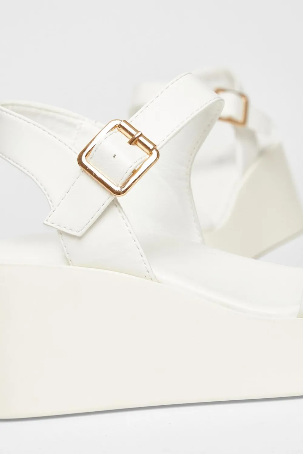 Quiz Sandals|Holiday Shoes>White Faux Leather Wedges