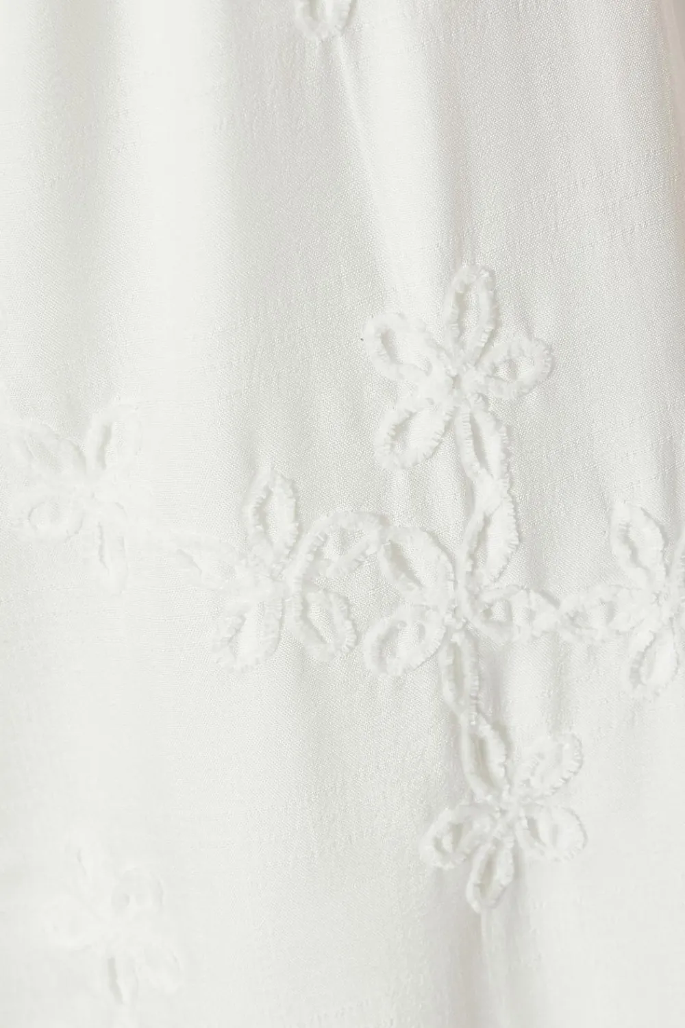 Quiz Trousers|Summer Clothes>White Floral Embroidered Palazzo Trousers