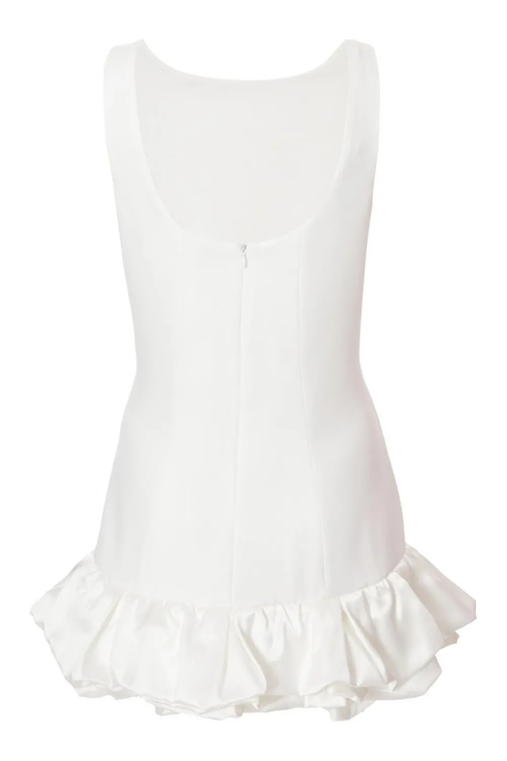 Quiz Day At The Races|Christening Guest>White Frill Hem Mini Dress