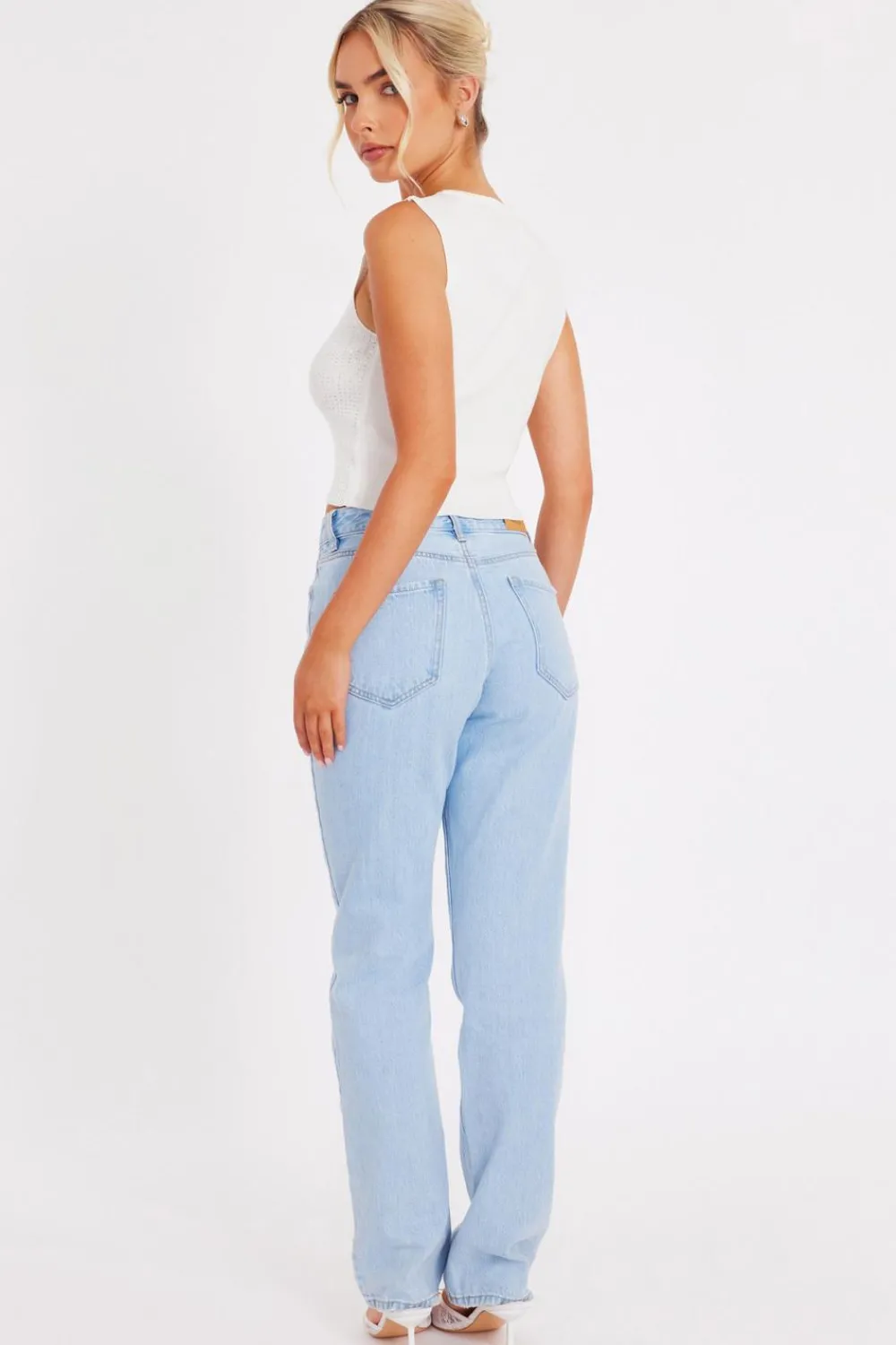 Quiz Going Out Tops|Day Tops>Knit Diamante Crop Top