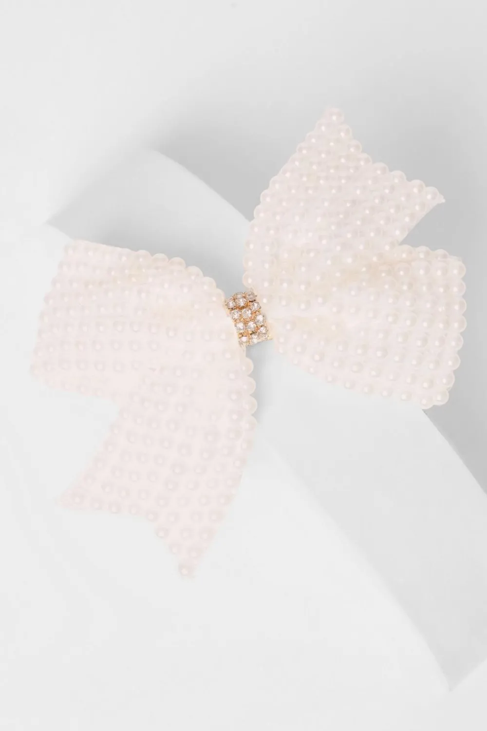 Quiz Wedding Accessories|Hair Accessories>White Pearl Hair Bow