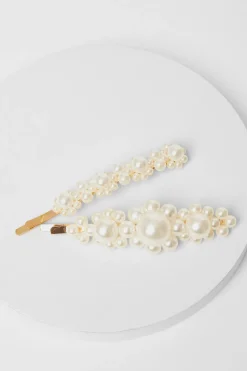 Quiz Wedding Accessories|Hair Accessories>White Pearl Hair Slides