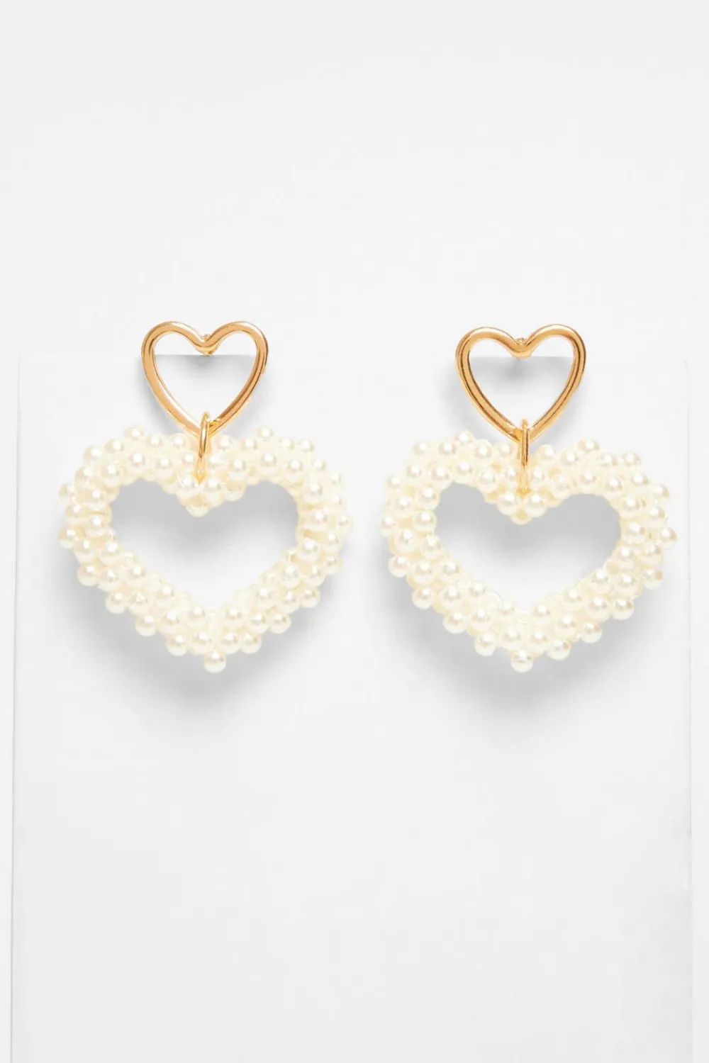 Quiz Jewellery|Earrings>White Pearl Heart Earrings