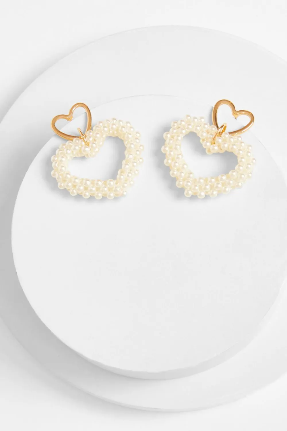 Quiz Jewellery|Earrings>White Pearl Heart Earrings
