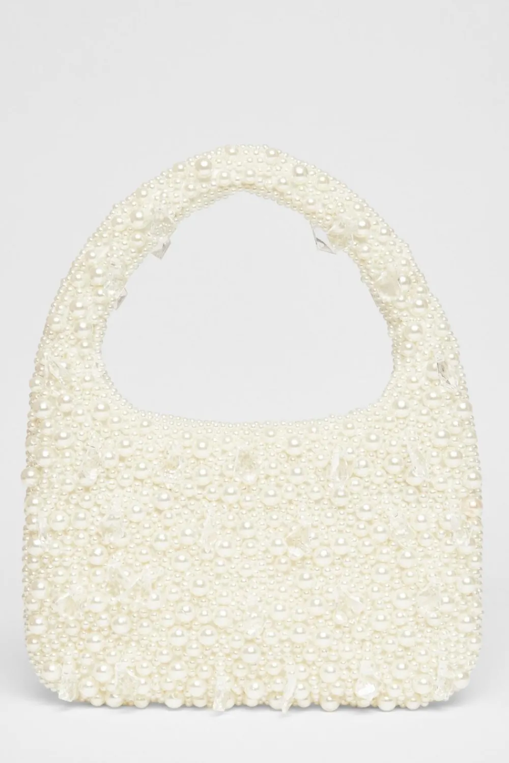 Quiz Wedding Accessories|Bride To Be>White Pearl Top Handle Bag