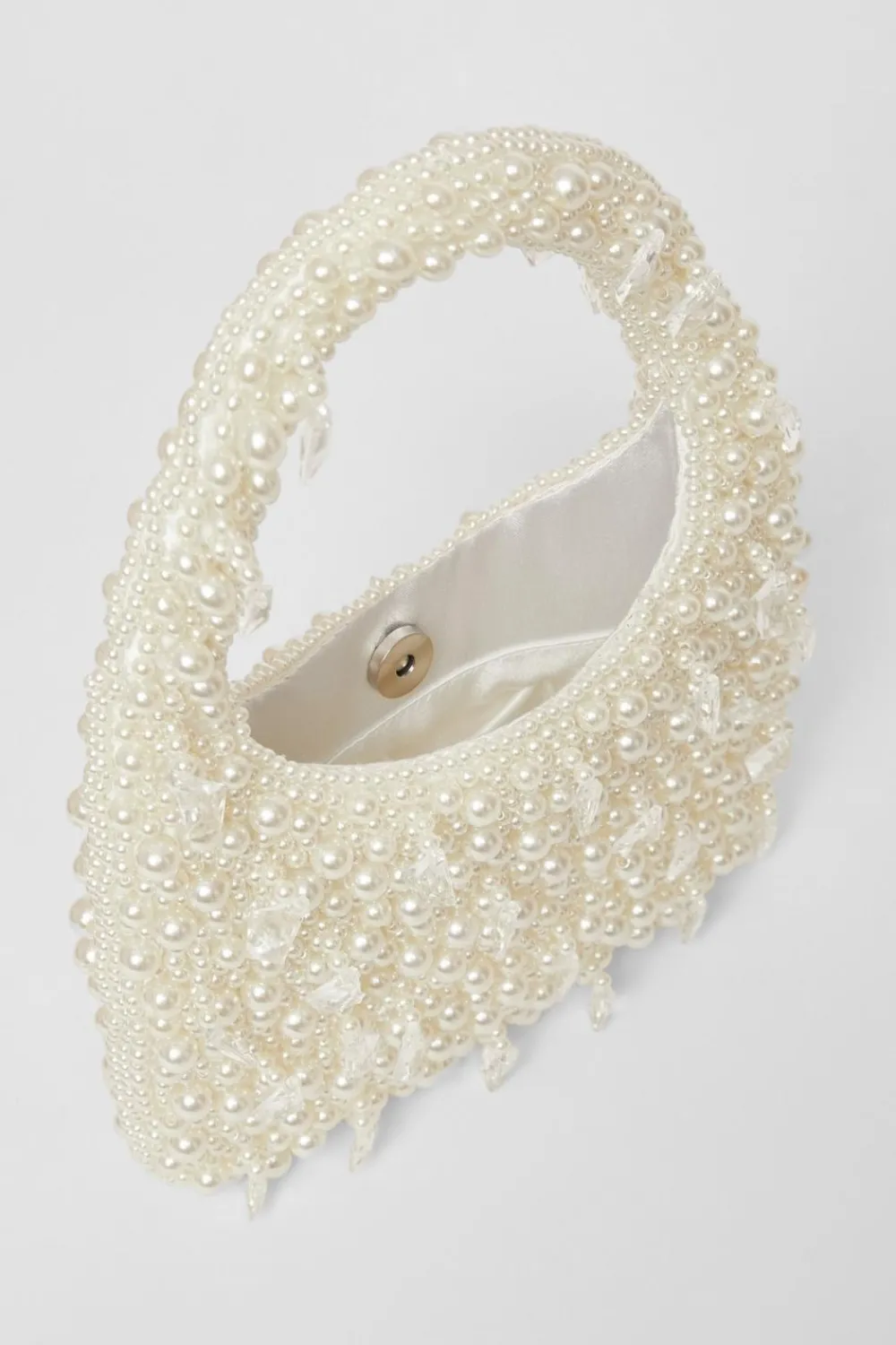 Quiz Wedding Accessories|Bride To Be>White Pearl Top Handle Bag