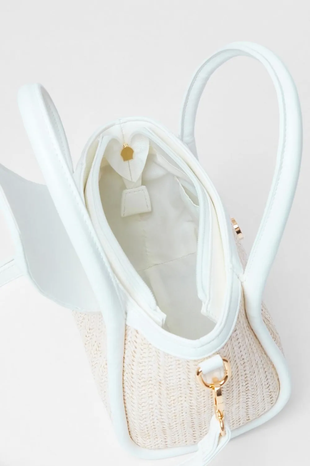 Quiz Holiday Accessories|Bags>White Raffia Top Handle Bag