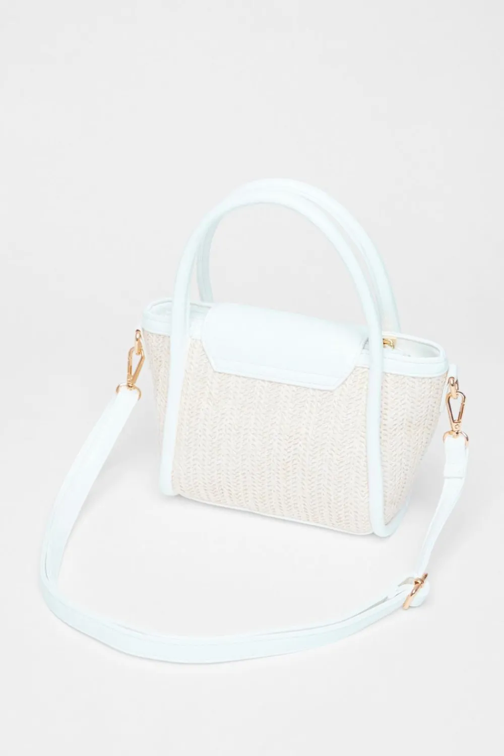 Quiz Holiday Accessories|Bags>White Raffia Top Handle Bag