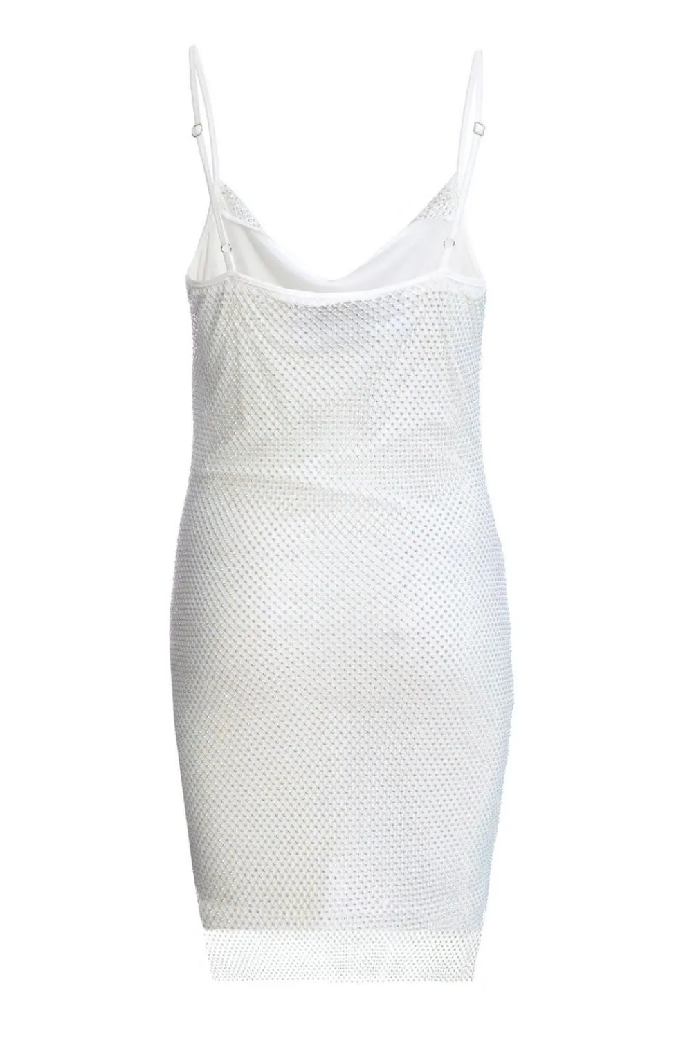 Quiz Summer Clothes|Holiday>White Rhinestone Cowl Neck Dress