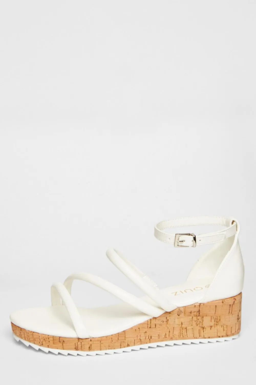 Quiz Wedges|Holiday Shoes>White Strappy Low Wedges