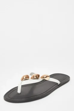 Quiz Sandals|Holiday Shoes>Toe Thong Flat Sandals