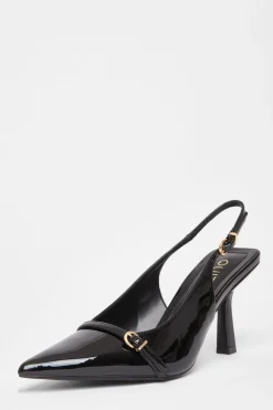 Quiz Wide Fit|Occasion Shoes>Wide Fit Slingback Court Heels
