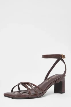 Quiz Wide Fit|Heels>Wide Fit Strappy Block Heels