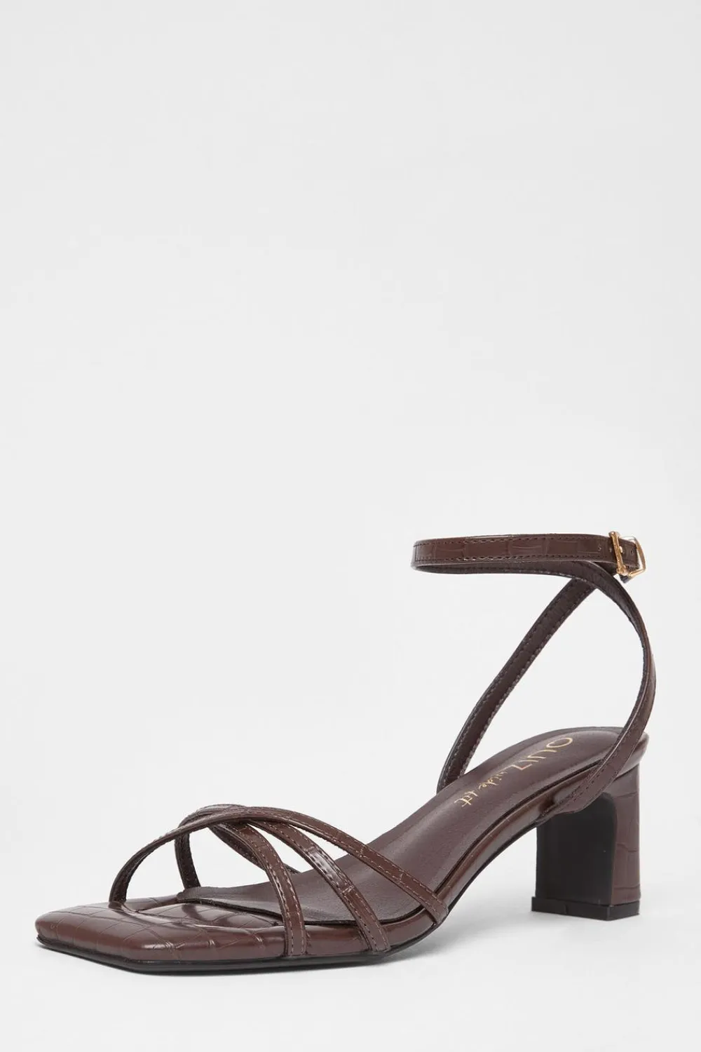 Quiz Wide Fit|Heels>Wide Fit Strappy Block Heels