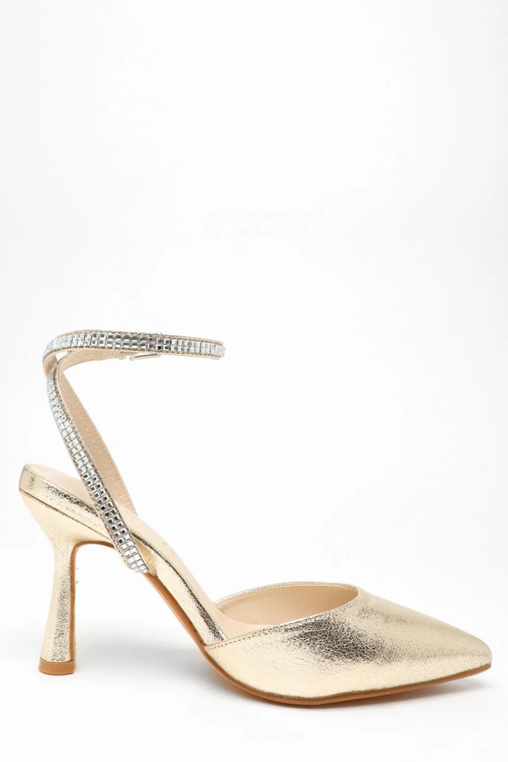 Quiz Wide Fit|Occasion Shoes>Wide Fit Foil Court Heels