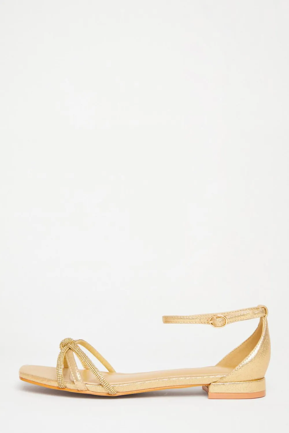 Quiz Wide Fit|Sandals>Wide Fit Knot Front Sandals