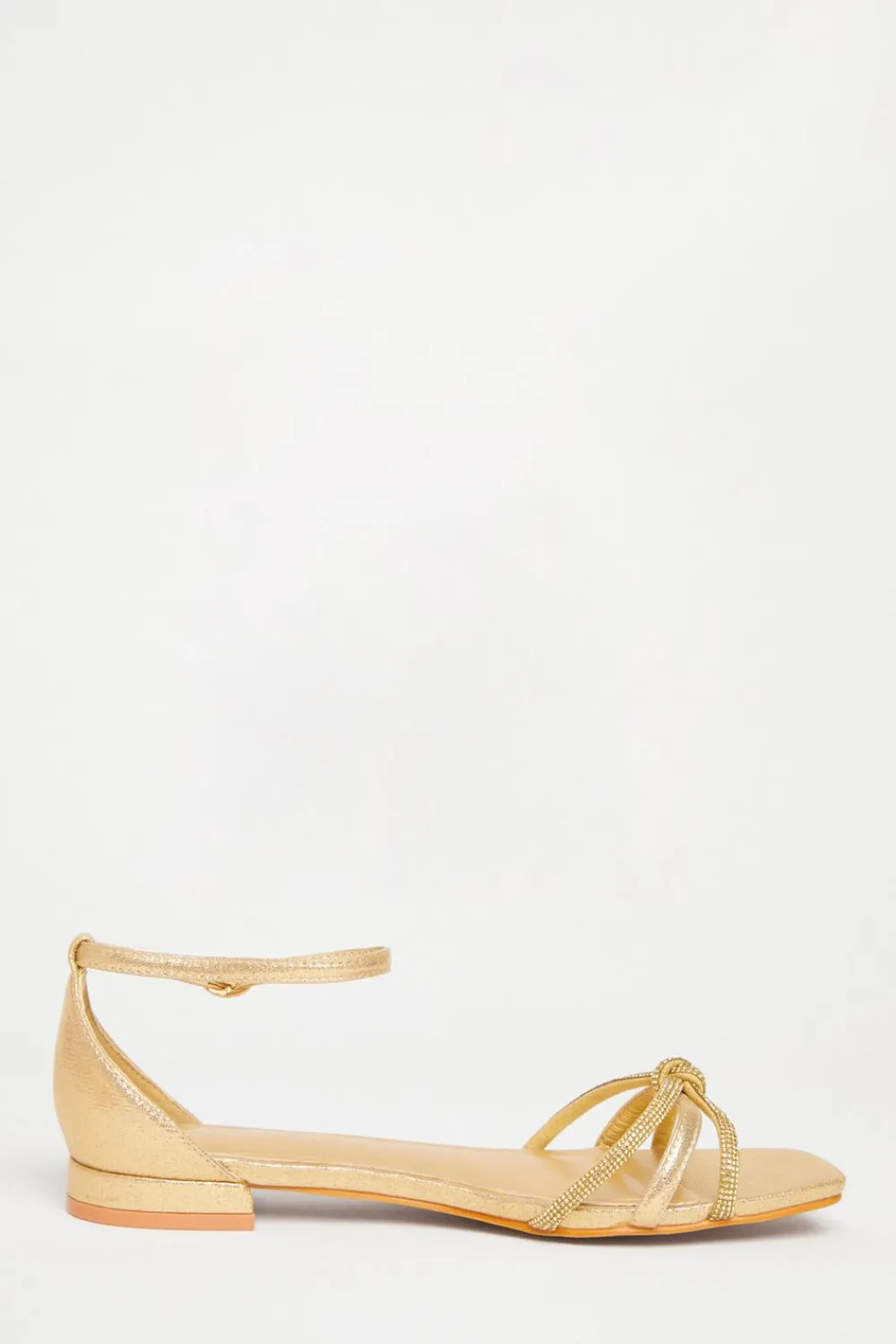 Quiz Wide Fit|Sandals>Wide Fit Knot Front Sandals