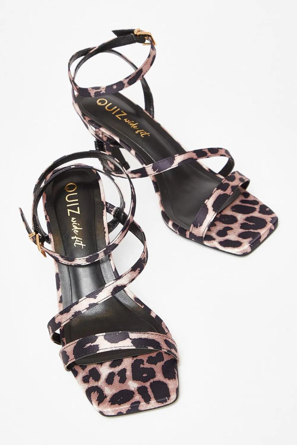 Quiz Wide Fit|Sandals>Wide Fit Leopard Print Sandal