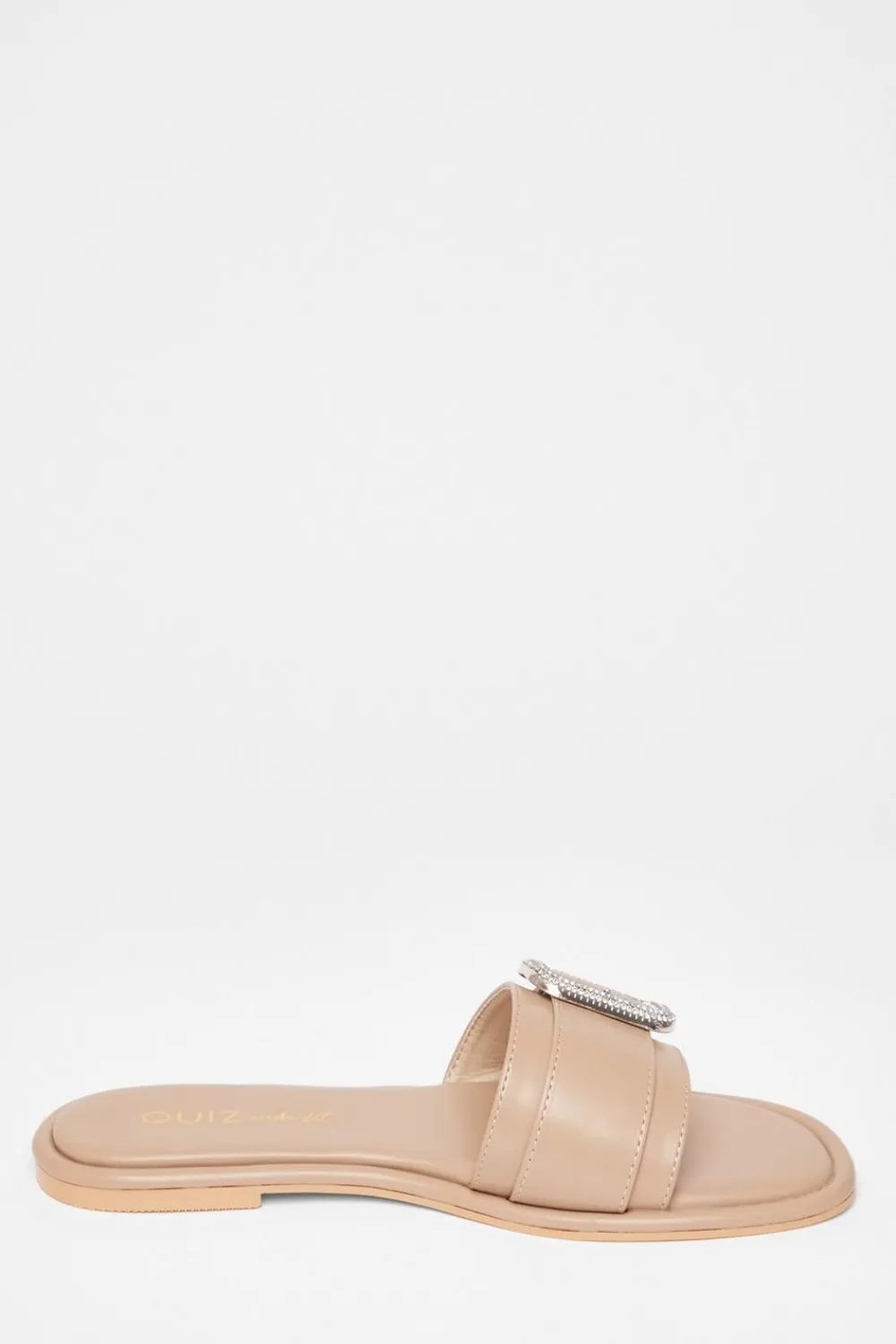 Quiz Wide Fit|Sandals>Wide Fit Diamante Buckle Sandals