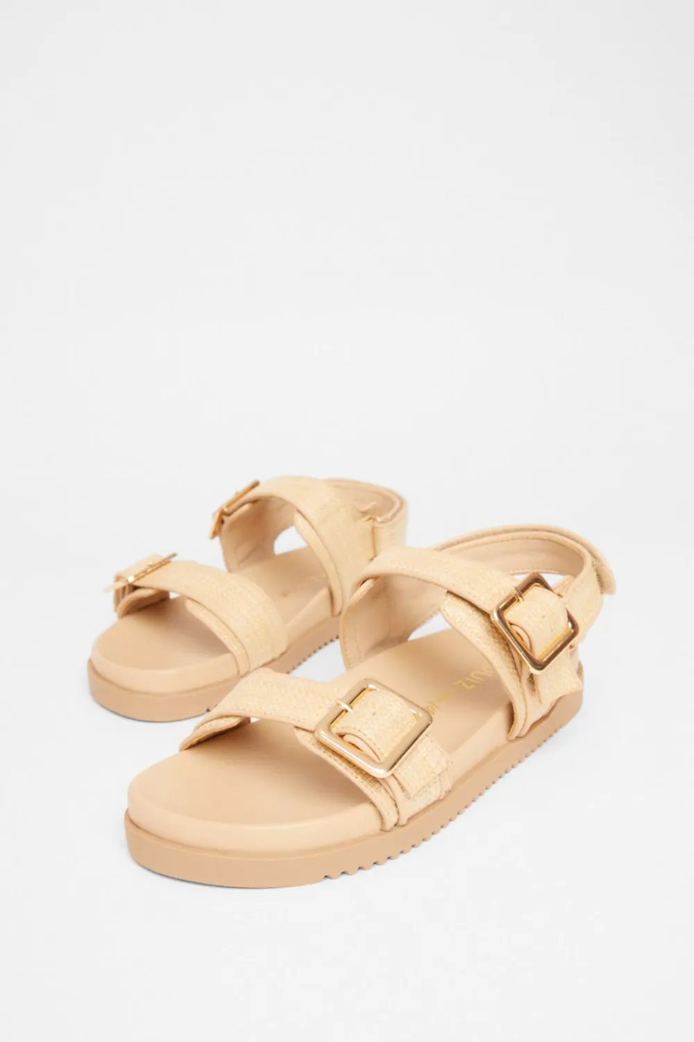 Quiz Wide Fit|Sandals>Wide Fit Double Strap Sandals