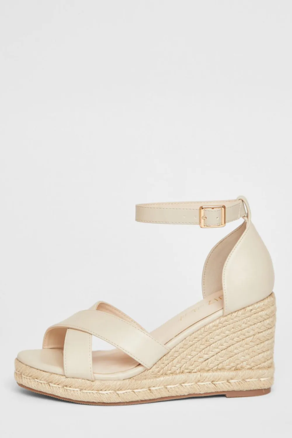 Quiz Wide Fit|Wedges>Wide Fit Faux Leather Wedges