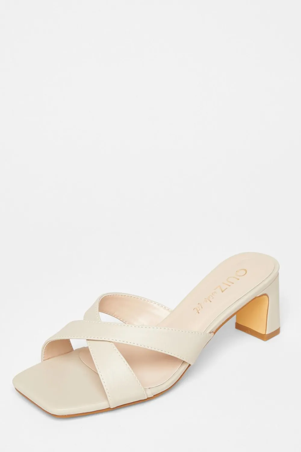 Quiz Wide Fit|Heels>Wide Fit Mule Heels