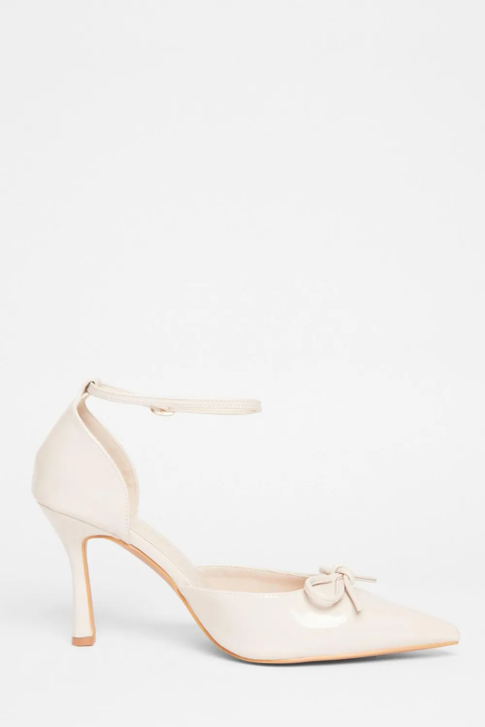 Quiz Wide Fit|Occasion Shoes>Wide Fit Patent Bow Heels
