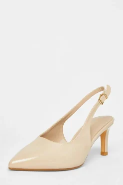 Quiz Wide Fit|Occasion Shoes>Wide Fit Slingback Court Heels
