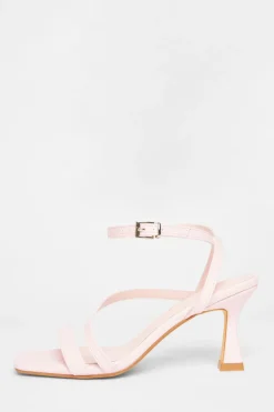 Quiz Wide Fit|Holiday Shoes>Wide Fit Asymmetric Strap Heels