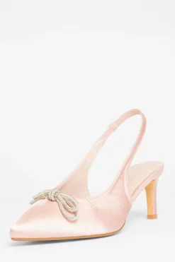Quiz Wide Fit|Occasion Shoes>Wide Fit Sling Back Heels