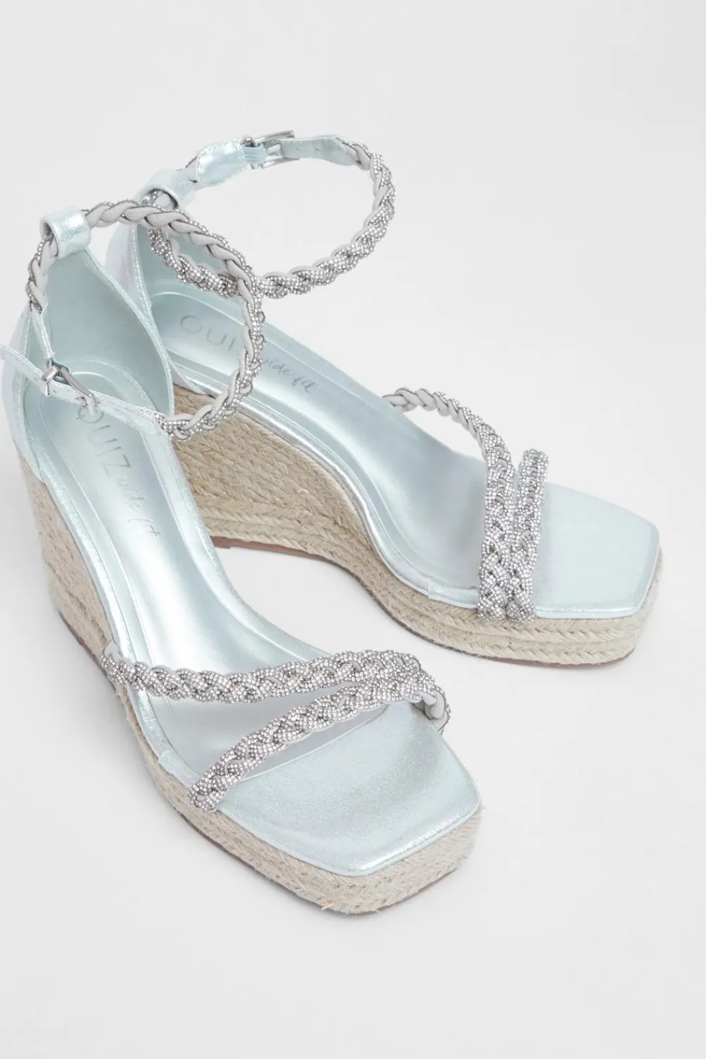Quiz Wedges|Sandals>Wide Fit Diamante Platform Wedges